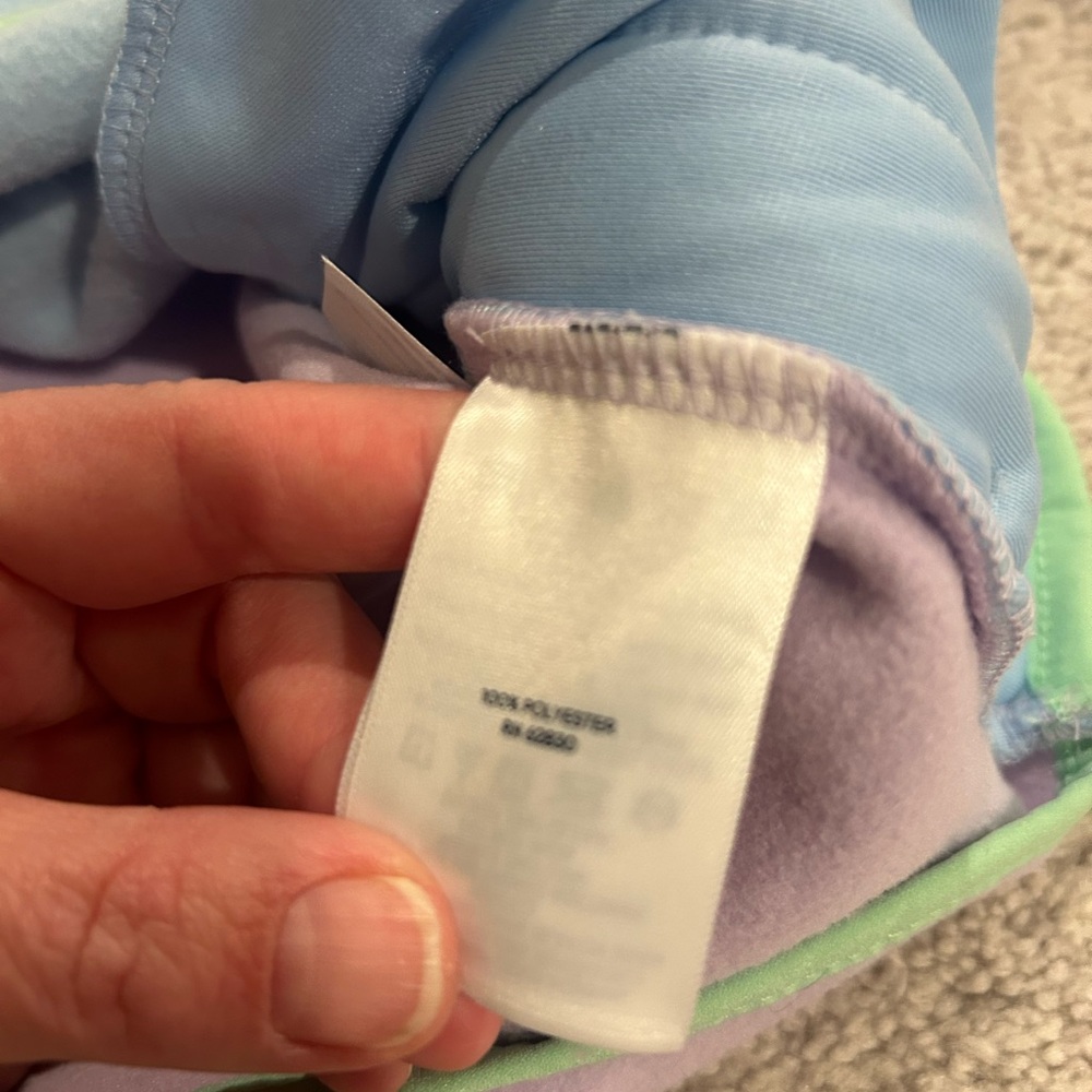 Lands' End kids 14/16 Lavender and Mint Fleece Pullover - Picture 4 of 5